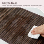 Bamboo Placemats Set of 6 with Fabric Border, Table Mats, Walnut - Image 4