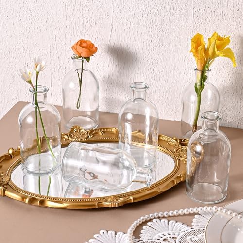 20 Pack Clear Glass Bud Vases for Centerpieces Small Mini Flower Vases - Image 5