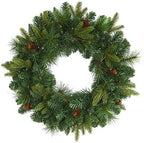 Nearly Natural 24 in Mixed Pine Artificial Christmas Wreath with LEDs - Image 3