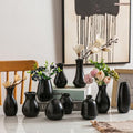 Ceramic Bud Vases, Black, Set of 10 by Kendiis