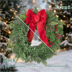SHACOS Artificial Christmas Wreath 24" Red Berry Wreaths - Image 3