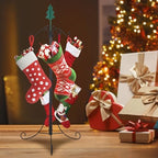 Max 62" Christmas Stocking Holder Stand with 12 Hooks - Image 2