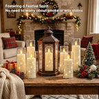 Raycare 18 Pcs Flameless Battery Operated Pillar Candles with Remote Timer - Image 5