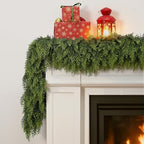 7FT Artificial Cedar Garland,Christmas Garland,Christmas Decorations,High-Density Cedar Garland,2 PCS - Image 3