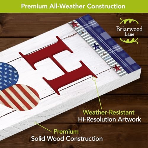 Briarwood Lane Double Sided Reversible Pine Porch Leaner 47x9.5 Patriotic Celebration Porch Leaner - Image 4