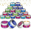 MTLEE 20 Pcs Ramadan Mubarak Scented Candles Bulk, 1 oz Eid Wax Candles, Muslim Islam Meditation Decor, Islamic Ramadan Gifts for Family Home Eid Celebration Party Favor, Assorted Scents(Multicolor) by MTLEE