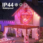 LAMPHOME Valentine Lights Outdoor 46.5 Inch 318LED Waterproof Red AMD Pink Heart Light Valentine‘s Day Decorations for Outdoor Garden Yard Valentine‘s Day Interior Decoration - Image 6