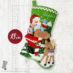 Bucilla, Felt Applique 18" Stocking Making Kit, North Pole This Way - Image 2