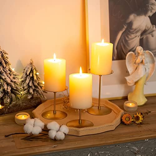 Romadedi Pillar Candle Holder Plates, Gold Centerpiece Stands, Set of 24 - Image 2