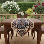 Jacquard Woven Floral Table Runner 18x55 inches – Rustic Gobelin Tapestry Dining Table Decor, Durable Cotton & Polyester Blend Fabric, Vintage Farmhouse Style, Machine Washable Easy Care (Pattern 3) - Image 3