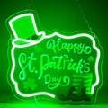 Happy St. Patrick's Day Art Neon Signs Shamrock LED Neon Lights Dimmable Wall Decor for Kids, Room, Office, St Patrick's Day Party Gift Art for Boys Girls-12.83 x 12.2 IN-USB Powered-Acrylic by Unknown