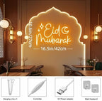 Eid Mubarak Neon Sign - Dimmable, Custom Colors Eid Mubarak Decorations & Neon Wall Art, Ideal for Homes, Mosques, Events, Islamic-Themed Light Up Gift & Decor - Image 3