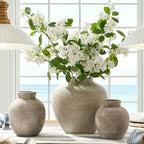 Vanselia Ceramic Flower Vase Home Decor - Large Tall Farmhouse Table Vases Rustic Vintage Living Room Kitchen Bedroom Decorations for House Book Shelf Office Coffee Desk Dining Fireplace (10" Retro) - Image 4