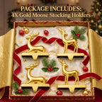 Stocking Holders for Mantel Unique Gold Christmas Stocking Hangers Set of 4 - Image 6