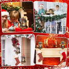 Therwen 2 Pcs Christmas Stocking Holders Lantern, LED, Classic, Bronze - Image 6