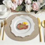 Oval Woven Placemats Set of 6, Boho Cotton Rope Braided Table Mats, 17x13 Inches Non Slip Heat Resistant Place Mats for Dining Room, Thick Hot Pads for Farmhouse Kitchen Table Decor. (Brown) - Image 4
