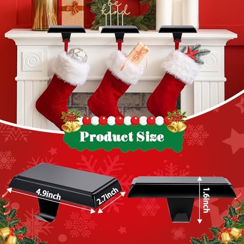 WYTAOHZL 6PCS Christmas Stocking Holders Black - Image 3