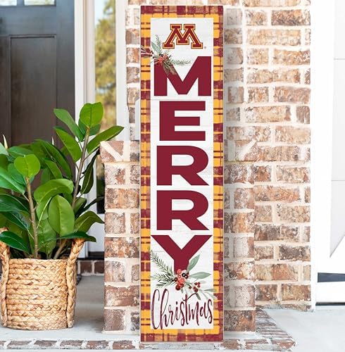 KH Sports Fan Minnesota Golden Gophers Holiday Porch Leaner, 11x46 Inches, Golden Gophers Outdoor Christmas Sign; Display Some Holiday Cheer with This Minnesota Golden Gophers Christmas Sign - Image 2