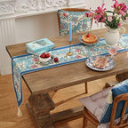 Patdrea Designer Vintage French Linen Table Runner,12"X118"-from - Image 3