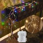 Hairui Lighted Birch Garland Battery Operated with 8 Function 48 Warm White and Multi Color Lights 6FT, Pre Lit Garland for Fireplace Christmas Holiday Decoration Indoor Outdoor - Image 3