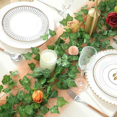 CEWOR 72 Pack 474ft Fake Vines with Leaves for Bedroom Artificial Ivy Garland Fake Ivy Leaves Artificial Greenery Garlands Hanging Vines for Room Decor Wedding Wall Indoor Outdoor Decoration - Image 3