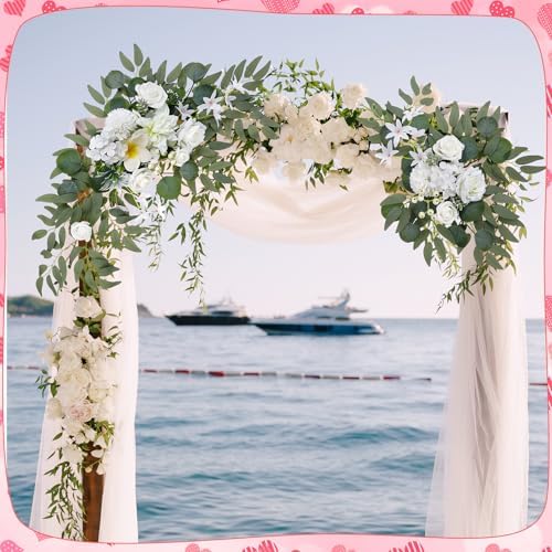 Wedding Arch Decorations 2 Pack, Artificial Hanging Flowers - Image 4