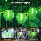 LAMPHOME 4Pack Green St. Patrick's Day LED Outdoor String Lights, 26Ft Patio Lights with 12+1 Edison Shatterproof Bulbs(1 Spare), Irish Theme Connectable Lights for Backyard Porch Party Outside Decor - Image 3