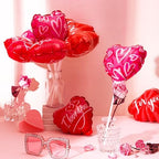 Halloscume 50 Pcs Valentines Day Heart Shaped Balloons - Multicolor Self Inflating for Anniversary, Wedding, Birthday, Proposal Party - Special Night Romantic Decorations - Image 5