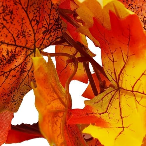 6pack Fall Garland Maple Leaf Garland 6 Ft/Piece Artificial Fall Maple Leaves Garlands Hanging Vine Faux Autumn Foliage Thanksgiving Decor (6 Pack, 6Ft/Piece) - Image 4