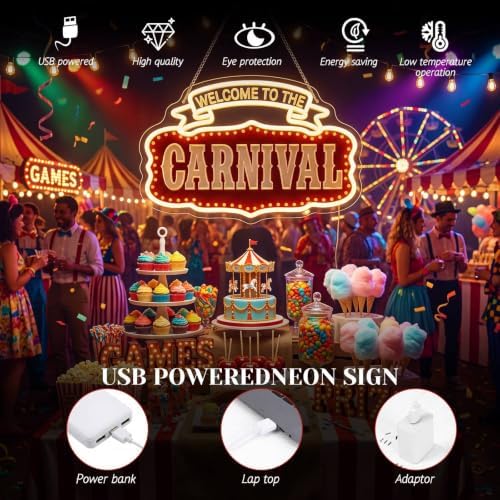Zhengmy Carnival Neon Sign Halloween Carnival Neon Light Decoration - Image 5