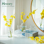 Mini Glass Vases for Centerpieces - Hewory Clear Small Bud Vases in Bulk, Cute Flower Vases Set for Wedding, Home Decoration, Table Decor (Clear, 8) - Image 4