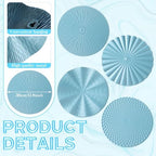Hicarer 4 Pcs 12 Inch Blue Metal Wall Art Decor Modern Sunburst Decor - Image 3