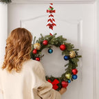 2-Pack Metal Candy Cane Christmas Wreath Hangers for Front Door - Image 6