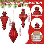 6mercury Glass Finial Christmas Ornament 5.7" Hanging - Image 2