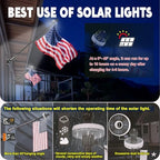 ZMTECH 2 Pack 6FT Black Flag Pole Kit for Outside House with Solar Light & American Flag, 180° Adjustable Bracket and Upgraded Tangle-Free Ring 1" Stainless Steel Flagpole for Residential, Commercial - Image 4
