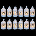 12-Pack Mini Moroccan Lanterns with LED Candle for Ramadan, Wedding, Festivals, Small Decorative Lanterns Shatterproof for Baby Shower & Table Centerpiece, Ornament, Party Decor, White by ReperlaSpecialMiniSmallLanternDecoration