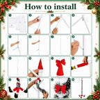 Christmas Wooden Stocking Holder Stand, Freestanding Stocking Rack Kit - Image 4
