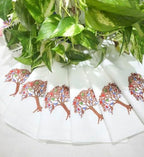 Embroidered Cotton Napkins with Tree of Life and Birds. Set of 6, 18"x18" White Table Napkins, Hemstitch Dinner, Party Napkins for Daily & Holidays, Events - Image 7