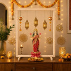 GlikCeil Wooden Pooja Mandap Backdrop Stand DIY Temple Puja Mandir Frame by GlikCeil