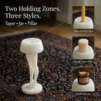 Female Legs Candle Holder for Taper, Jar & Pillar Candles, Ivory - Image 2
