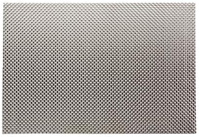 Restaurantware Amalfi 16 x 12 Inch Plastic Placemats Set Of 6 Basketweave Outdoor Placemats - Heat Tolerant No Stain Metallic Silver Vinyl Table Placemats Waterproof Easy To Clean - Image 2