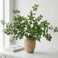 Daynight 12 Pcs Artificial Eucalyptus Leaves Stems, 35″ Long Stem Silk Plum Foliage Branches, Flexible Silk Faux Greenery for Farmhouse, Home, Kitchen and Table Centerpiece DIY Decor (12, Green) by Unknown