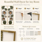 BIOGRN Metal Wall Art Set of 2, 3D Framed Floral Metal Wall Art Decor - Image 6