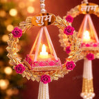 Divyakosh Diwali Decorations Butterfly Shubh Labh (1 Pair) for Door Tags/Shoon/Sohn | Diwali Decor for Home & Door Hanging Decorative Items | Pooja Room Decorations Item | Decorative Items| - Image 2
