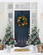 3ft Prelit Snow Flocked Christmas Tree with Light Up Snowflake Box Base - Image 4