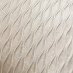 DEZENE Beige Couch Pillow Covers: Pack of 2 24x24 Inch Vertical Ripple Striped Velvet Square Throw Pillow Cases for Couch Sofa Bed Living Room Home Decor - Image 2