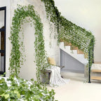 CQURE 120 Pack 840Ft Artificial Ivy Fake Vines,Ivy Garland Greenery Garland Fake Hanging Plants Vines Aesthetic Green Leaves for Bedroom Wedding Party Garden Wall Room Decor - Image 3