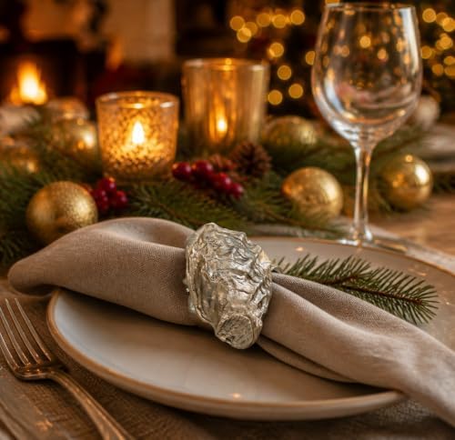 Oyster Shell Napkin Rings Set of 4 Made in USA - Image 2