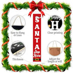 SRongmao Santa Stop Here Porch Sign Christmas Front Door Hanging Decorations 8x63inch Vertical Wooden Indoor Outdoor Standing Signs For Home Yard Farmhouse Holiday Decor - Image 6