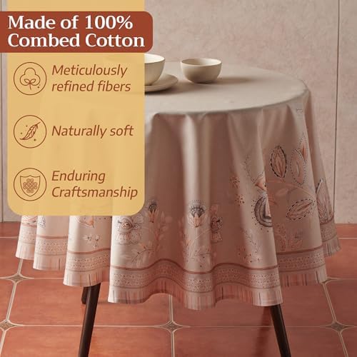 Maison d' Hermine Table Cloth Round Table 100% Combed Cotton 70" Diameter - Image 4